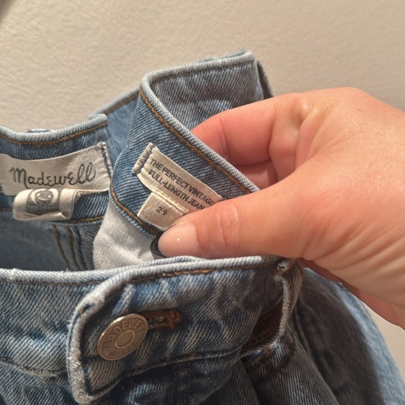 Madewell Light Blue The Perfect Vintage Jean Full Length Straight Jeans 29 - Picture 4 of 6